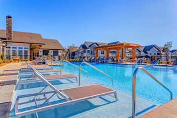 Pool with tanning deck